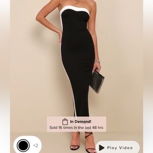 Lulu's Black and White midi dress